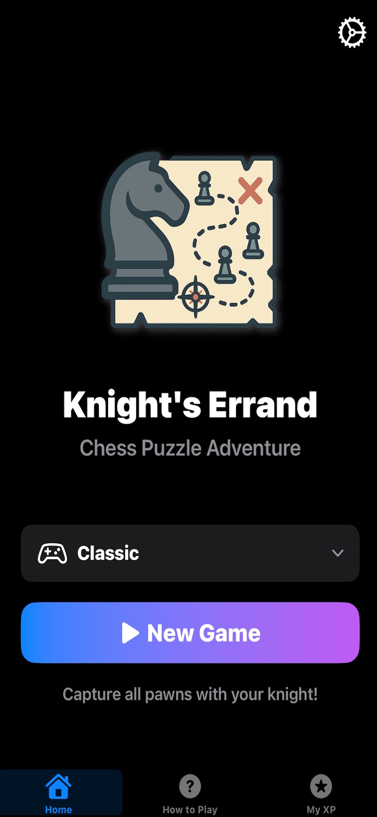 A Knights Errand Main Dashboard